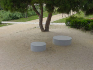 Assises circulaires en béton ÉTRETAT
