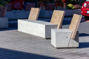 Banc et fauteuil béton élégants GERVILLE