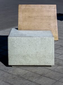 Banc et fauteuil béton élégants GERVILLE