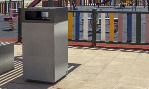 Corbeille béton contemporaine 120 litres ISIGNY