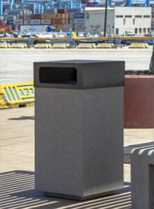 Corbeille béton contemporaine 120 litres ISIGNY