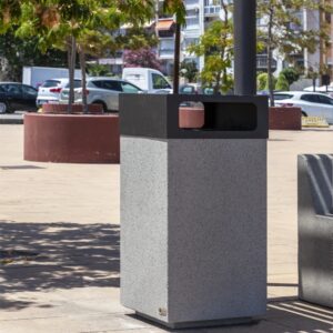Corbeille béton contemporaine 120 litres ISIGNY