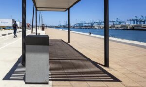 Corbeille béton contemporaine 120 litres ISIGNY
