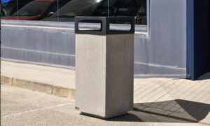 Corbeille béton contemporaine 120 litres ISIGNY