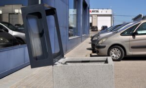 Corbeille béton contemporaine 120 litres ISIGNY