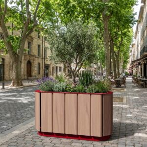 Jardinière haute en bois CHÉNAS