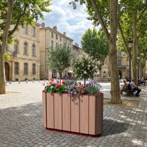 Jardinière haute en bois DOMMARTIN