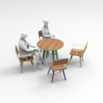 genève ensemble table et chaise basse_poc