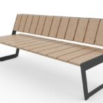 Banc à lames de bois larges CHAMONIX .