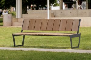 Banc à lames de bois larges CHAMONIX