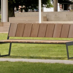 Banc à lames de bois larges CHAMONIX