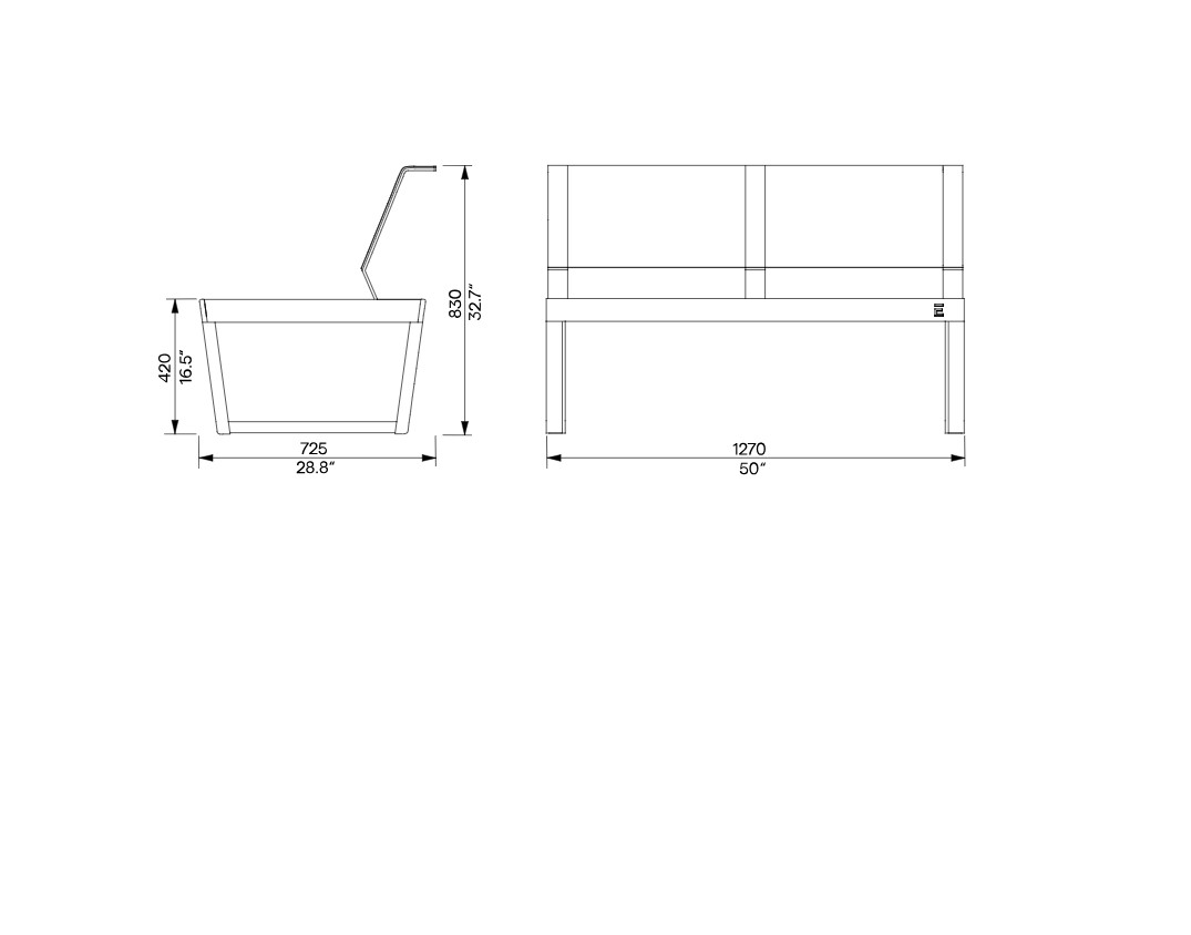 Banc bois élégant avec dossier tissu BONIFACIO