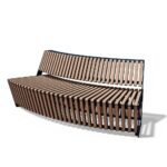 Banc convexe petite lames de bois THIERS .