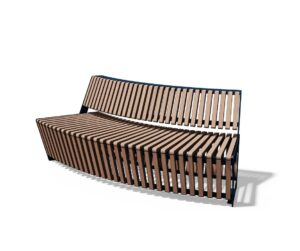 Banc convexe petite lames de bois THIERS .