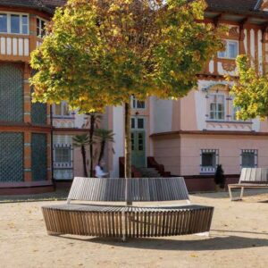 Banc convexe petites lames de bois THIERS