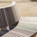 Banc convexe petite lames de bois THIERS.