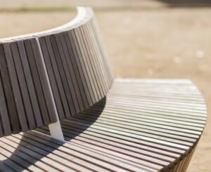 Banc convexe petite lames de bois THIERS.