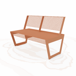 Banc deux places tout acier CLUSES.