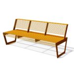 Banc quatre places tout acier VIENNE -