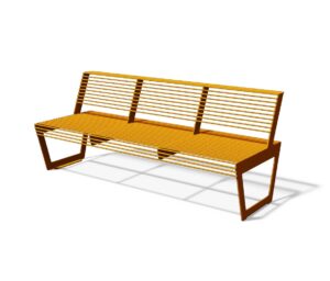 Banc quatre places tout acier VIENNE -
