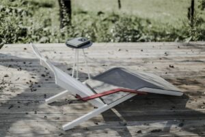 Chaise longue aluminium et tissu ARRO