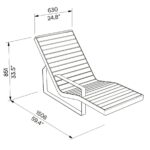 Chaise longue bois détente CAPBRETON plan