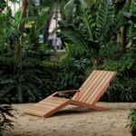 Chaise longue en bois ANGON.