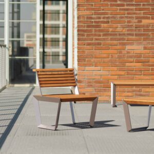 Fauteuil bois en fonte d'aluminium LES GETS