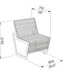 Fauteuil tout acier confort MEGÈVE plan