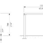 Leva table LEVP622 L1m