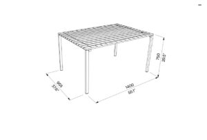 Table bois solide rectangulaire OLMETO