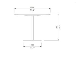 Table carrée robuste HPL SOVERIA