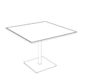 Table carrée robuste HPL SOVERIA