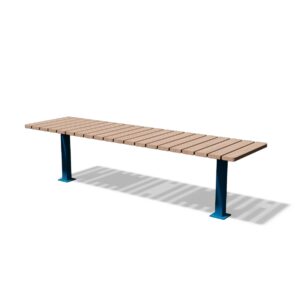 Table picnic longue en bois avec lames verticales L2700mm YZERNAY
