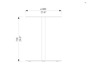 Table ronde jardin diamètre 600mm VICO