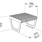 Tabouret robuste tout acier OZAN plan