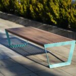 Banc bois et alliage d'aluminium MONTLUÇON -
