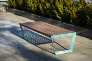 Banc bois et alliage d'aluminium MONTLUÇON -