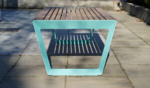 Banc bois et alliage d'aluminium MONTLUÇON..