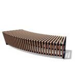 Banquette convexe petites lames bois R2000mm ANNECY.