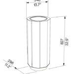 Corbeille de propreté bois 38L FRONTENEX plan