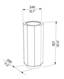 Corbeille de propreté bois 38L FRONTENEX plan