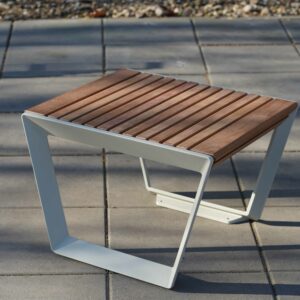 Tabouret bois et fonte d'aluminium  RIOM