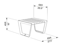 Tabouret grand format THONON plan