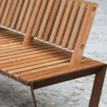 banc avec dossier en bois MABLY .