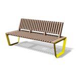 banc avec dossier en bois MABLY-