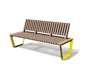 banc avec dossier en bois MABLY-