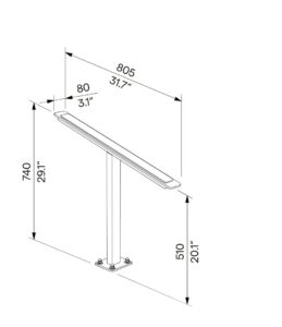 Appui vélos à boulonner au sol VALENTINE (3)