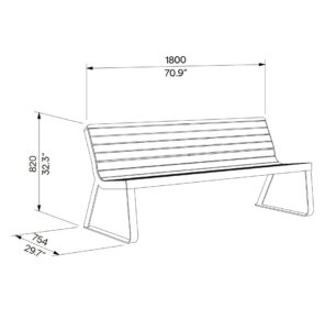 Banc bois intemporel BIARRITZ (6)