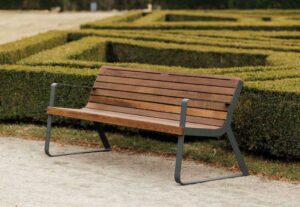 Banc confort avec accoudoirs en bois BORDEAUX (4)